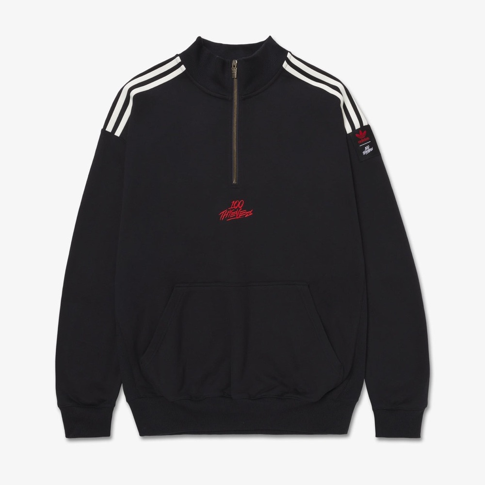 100 Thieves x Adidas Collab Half Zip - Large